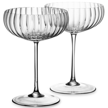 2 бокала для шампанского Anna Von Lipa Lyon Champagne Saucer Crystal 280 мл (арт. AVL-622-10)