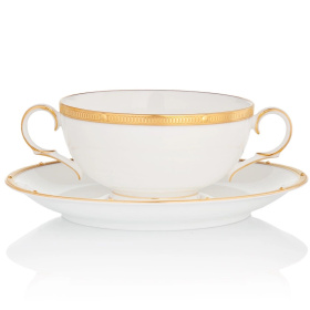 Чашка суповая с блюдцем Noritake Rochelle Gold NOR4796-410/4796-411