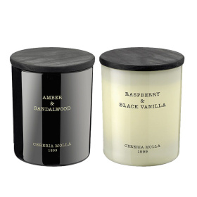 Подарочный арома-набор Cerería Mollá 1899 Raspberry & Black Vanilla / Amber & Sandalwood Gift Set SET2C-RBV