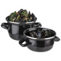 Кастрюля для мидий APS Mussel Pot Black Enamelled Sheet Steel 00623. фото 2