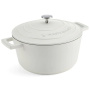 Кастрюля с крышкой KitchenCraft MasterClass Cream Cast Aluminium Casserole Dish MCMCRD24CRE. фото 1