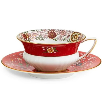 Чашка чайная с блюдцем Wedgwood Wonderlust Crimson Orient Teacup & Saucer (арт. 40024021)