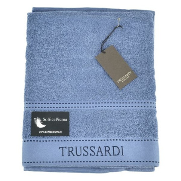 Полотенце банное Trussardi Ribbon Cotone Asciugamano da bagno blu TRU/441373