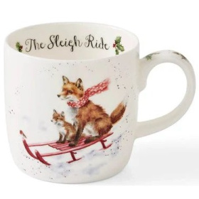 Кружка Royal Worcester Wrendale Designs Foxes on a Sleigh Mug MMTJ5629-XT-1