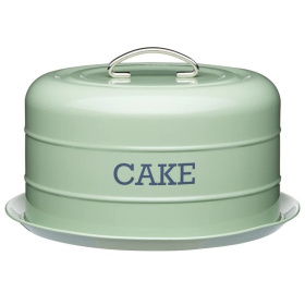 Блюдо для торта KitchenCraft Living Nostalgia Sage Green Cake Storage Tin LNCTGRN