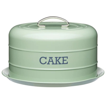 Блюдо для торта KitchenCraft Living Nostalgia Sage Green Cake Storage Tin LNCTGRN