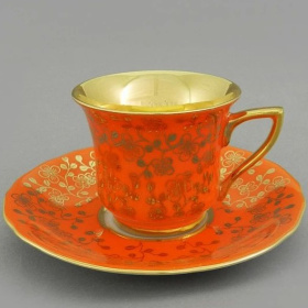 Чашка с блюдцем Leander Windsor Zlaté Květiny 13120413-J341