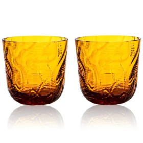 2 стакана для воды Klimchi Crust Drinking Glasses Amber 200 мл (арт. 20071/200-85/35)