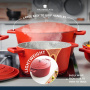 Кастрюля с крышкой KitchenCraft MasterClass Red Casserole Dish MCMCRD20RED. фото 5