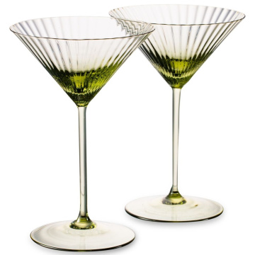 2 бокала для мартини Anna Von Lipa Lyon Martini Glass Olive Green 210 мл (арт. AVL-660-32)