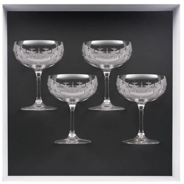 4 бокала для коктейлей Degrenne Newport Twist Cocktail Glasses/Ice Cups Gift Box (арт. 244054)