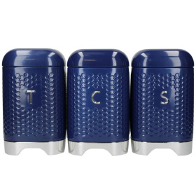 Набор банок для хранения KitchenCraft Lovello TCS Canisters Midnight Navy (арт. LOVTCSSETBLU)