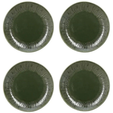 4 десертные тарелки KitchenCraft Mikasa Jardin Green Side Plates Set (арт. MKJDSPLATEPK4)