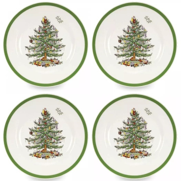 Набор обеденных тарелок Spode Christmas Tree Dinner Plates Set (арт. XT0105-X)