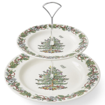 Блюдо двухъярусное Spode Christmas Tree 2-tier Cake Stand (арт. XTRO46700)