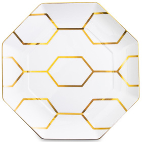 Тарелка десертная Wedgwood Gio Gold White Octagonal Side Plate 40007545