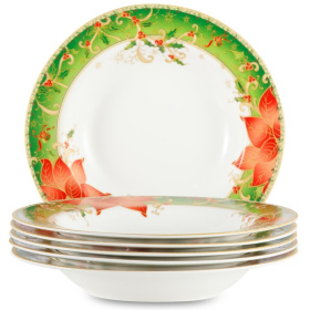 Набор из 6 суповых тарелок Lamart Palais Royal Christmas Star 22133-6