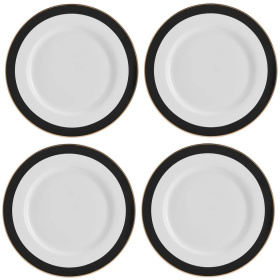 4 обеденные тарелки KitchenCraft Mikasa Luxe Deco Dinner Plate Set MKLDPLATEPK4