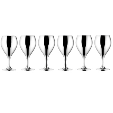 6 бокалов для вина Zepter Prince Stainless Steel Wine Glasses Set LS-170-2.