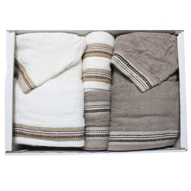 Набор для ванной Renato Balestra Carmen Cotone Set da bagno Bianco/Grigio RBL/441057