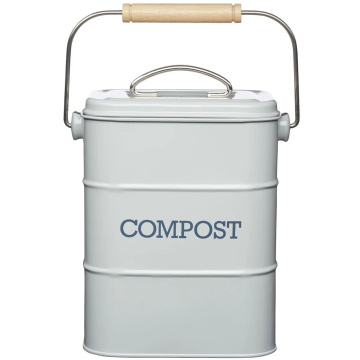 Бак для мусора KitchenCraft Living Nostalgia French Grey Compost Bin (арт. LNCOMPGRY)