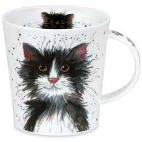 Кружка Dunoon Lomond Black and White Cat 78587644