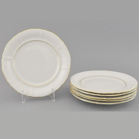 Набор из 6 десертных тарелок Leander Sonata Tenká Zlatá Odbočka 07160317-1139