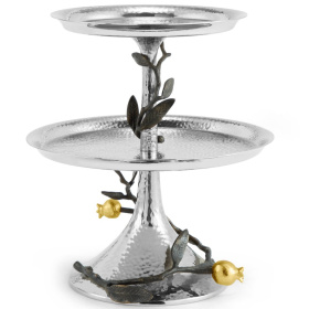 Блюдо двухъярусное Michael Aram Pomegranate 2-Tier Etagere 175315