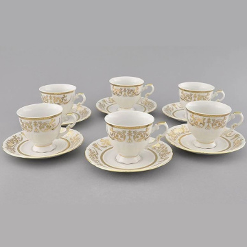 6 чашек с блюдцами Leander Sonata Zlatý Ornament 07160414-1373