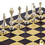 Шахматы Manopoulos Classic Metal Staunton Chess Set S34RED. фото 4