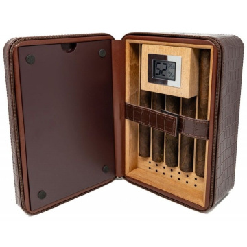 Хьюмидор для сигар Prestige Import Group Manhattan XL Brown Travel Humidor