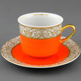 Чашка с блюдцем Leander Sabina Zlaté Listy 02120415-234J