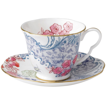 Чашка чайная с блюдцем Wedgwood Butterfly Bloom Blue & Pink Teacup & Saucer (арт. 5C107800047)