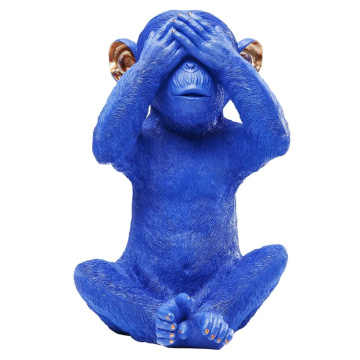 Копилка KARE Spardose Monkey Mizaru Blau 60792