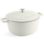 Кастрюля с крышкой KitchenCraft MasterClass Cream Cast Aluminium Casserole Dish MCMCRD28CRE. фото 1