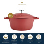 Кастрюля с крышкой KitchenCraft MasterClass Red Casserole Dish MCMCRD20RED. фото 12