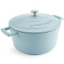 Кастрюля с крышкой KitchenCraft MasterClass Sky Blue Casserole Dish MCMCRD24SKY. фото 1