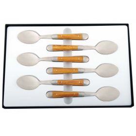 Набор из 6 кофейных ложек Forge de Laguiole Coffee Spoons Set Juniper Handle CC6 2M IN GE