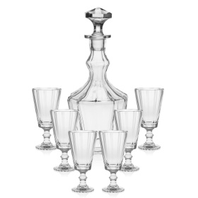 Хрустальный графин и 6 рюмок для водки Avdeev Crystal Коллекция "Мальцовский" Н700/1-700/8