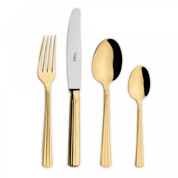 Набор столовых приборов Cutipol Athena Mirror Polished Gold Plated P9.006.G