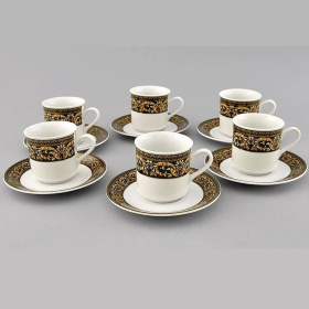 6 чашек с блюдцами Leander Sabina Versace 02160414-172B