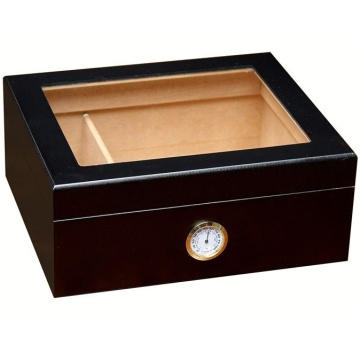 Хьюмидор для сигар Prestige Import Group Chalet Glasstop Black Humidor