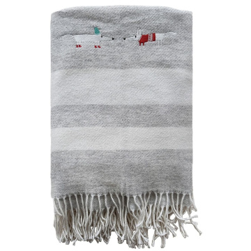 Плед Blanc des Vosges Plaid Snow Fox Perle SNOWFOX-PE