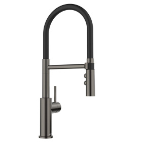 Кухонный смеситель Blanco Catris-S Flexo PVD Satin Dark Steel 527731