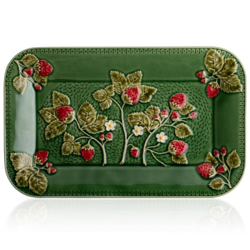 Блюдо прямоугольное Bordallo Pinheiro Strawberries Tray Platter (арт. 65001102)