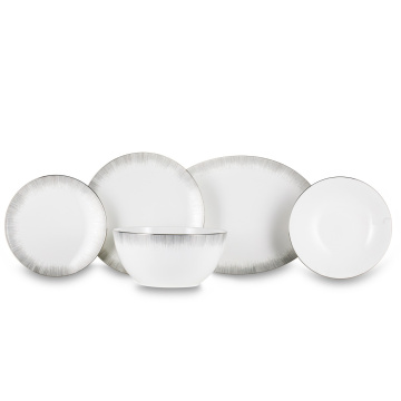 Обеденный сервиз Narumi Glowing Platinum (арт. NAR-51446-5636-Dinner set 6/20)