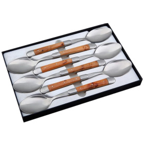 Набор из 6 суповых ложек Forge de Laguiole Soup Spoons Set Juniper Handle C6 2M IN GE