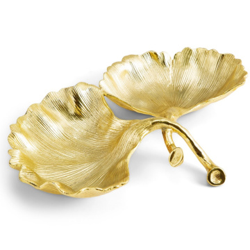 Менажница для закусок Michael Aram New Leaves Ginkgo Double Compartment Dish (арт. 175661)