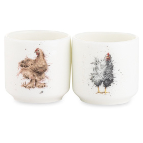 Набор подставок для яиц Royal Worcester Wrendale Designs Chickens Set of 2 Egg Cups WN3918-XD