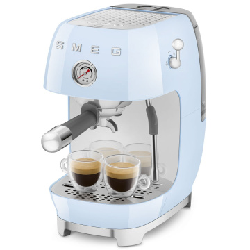 Кофеварка рожковая Smeg Macchina da Caffè Espresso Manuale 50's Style Azzurro Lucido ECF03PBEU
